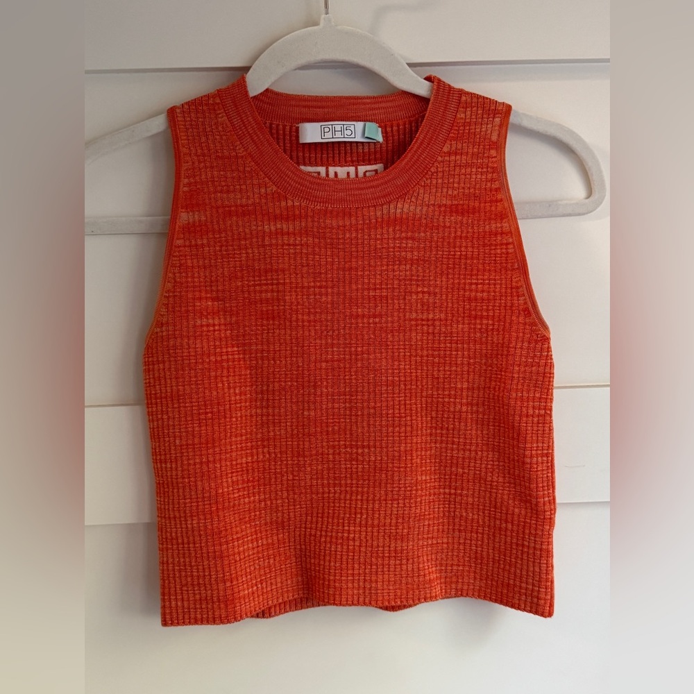 PH5 Orange Ribbed Knit Top
